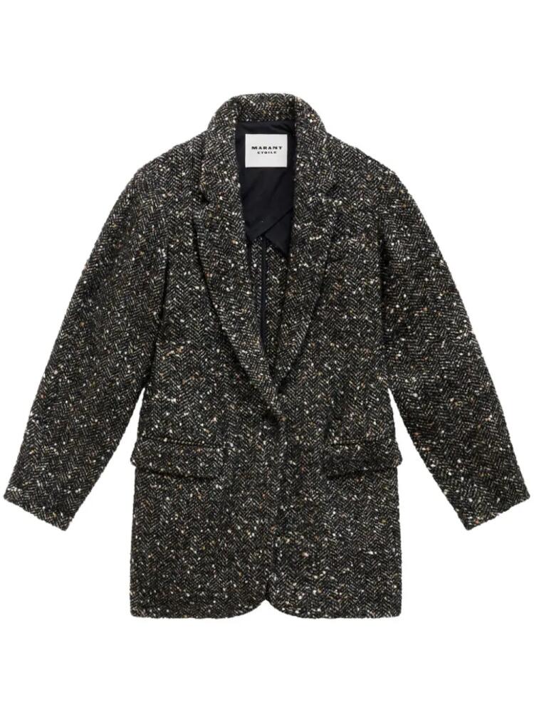 MARANT ÉTOILE flecked single-breasted blazer - Black Cover