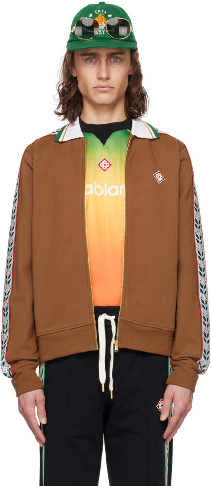 Casablanca Brown Zip Sweater Cover