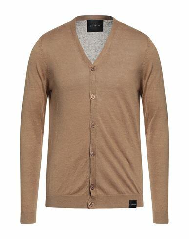 John Richmond Man Cardigan Camel Linen Cover