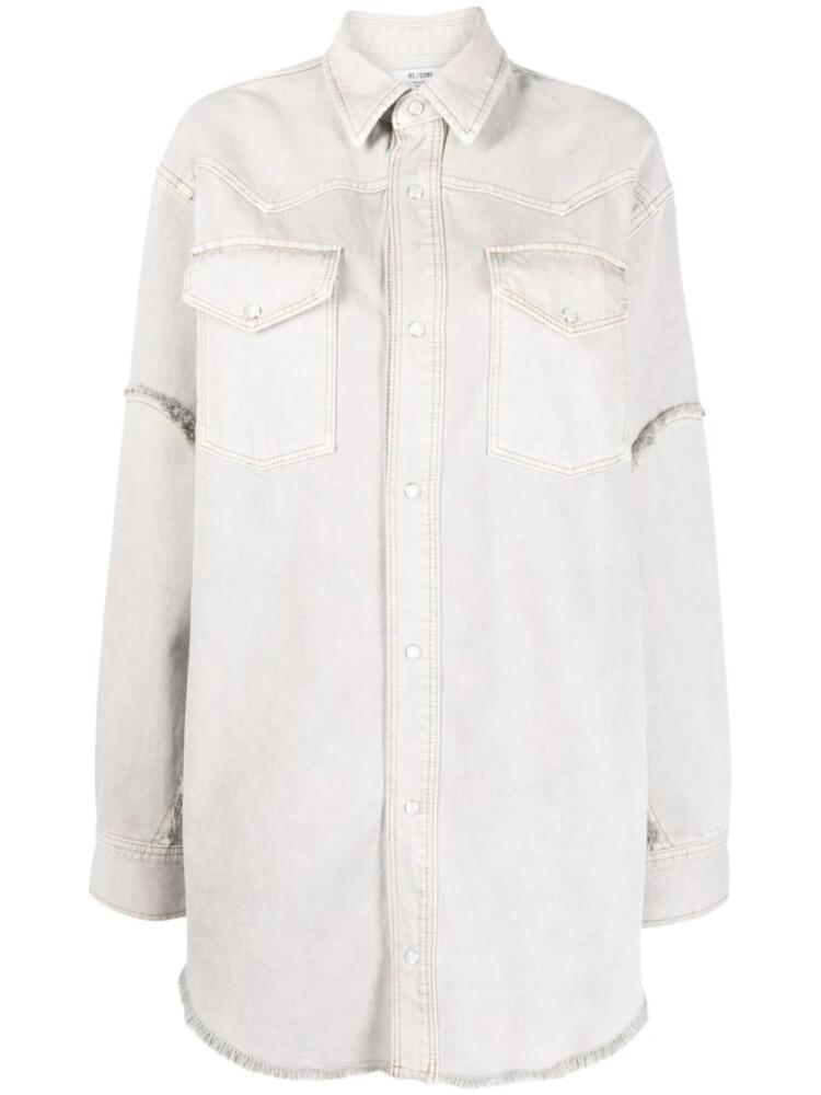 RE/DONE oversized denim shirt jacket - Neutrals Cover