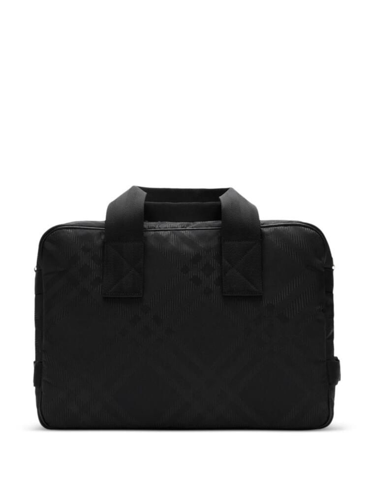 Burberry checked-jacquard briefcase - Black Cover