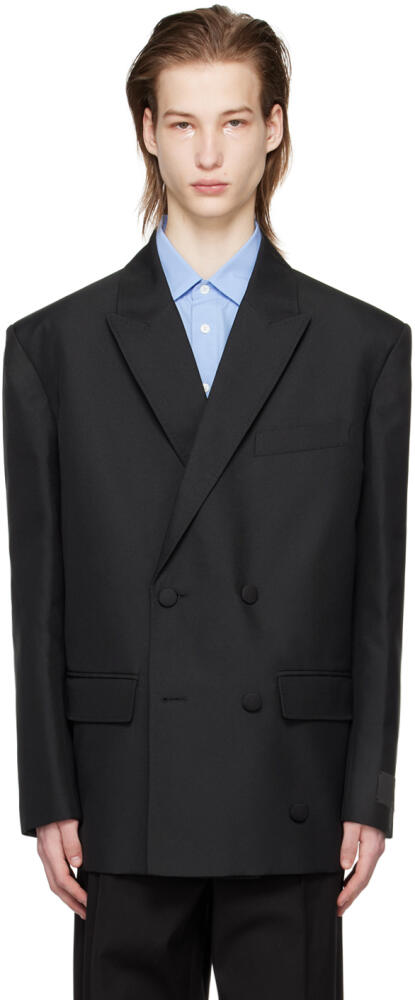 Valentino Black Double-Breasted Blazer Cover