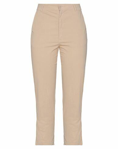 Soallure Woman Pants Beige Cotton, Elastane Cover