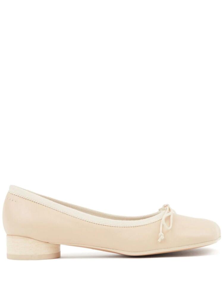 MM6 Maison Margiela Anatomic leather ballerina shoes - Neutrals Cover