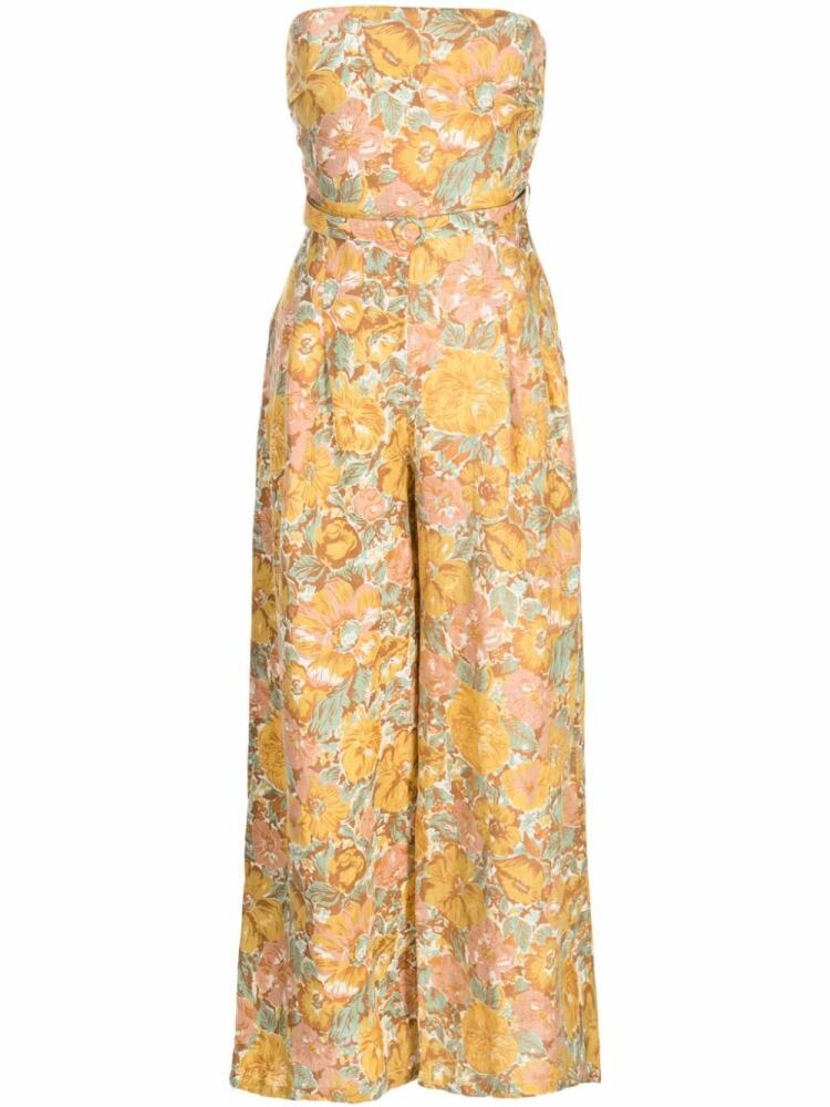 Faithfull the Brand Alegrias floral-print jumpsuit - Yellow Cover