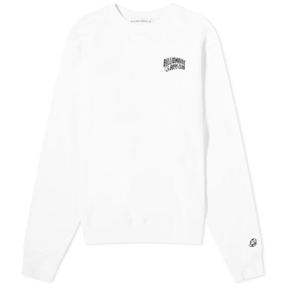 Billionaire Boys Club Men's Small Arch Logo Crew Sweat in White Cover