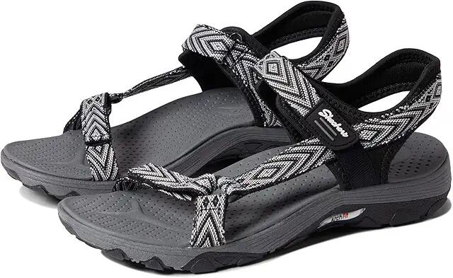 SKECHERS Arch Fit Reggae - Grounded (Black/White) Women's Shoes Cover