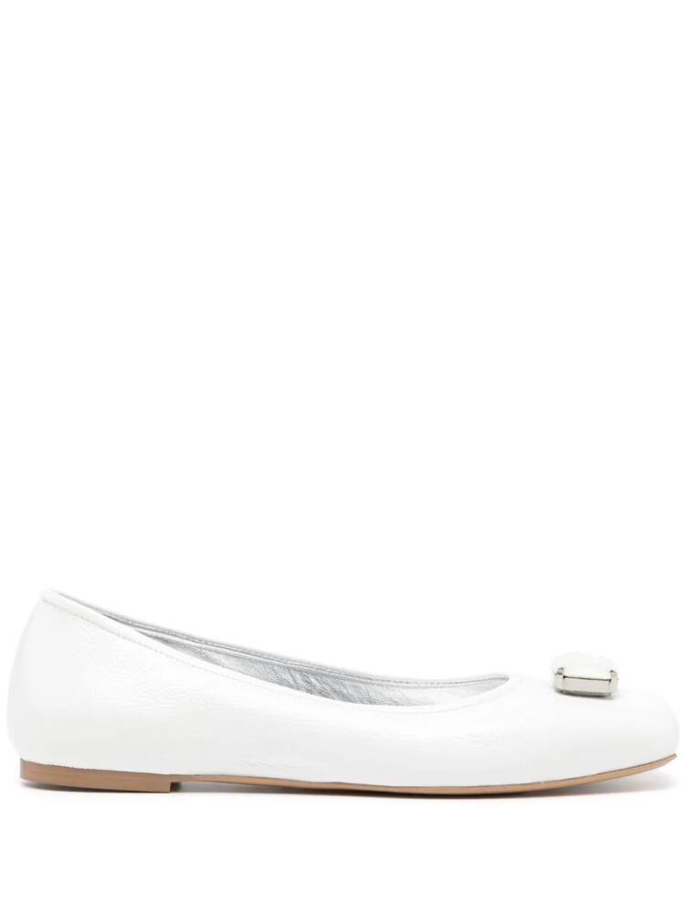 Madison.Maison Marion leather ballerina shoes - White Cover