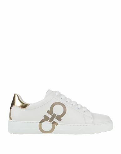 Ferragamo Woman Sneakers White Calfskin Cover