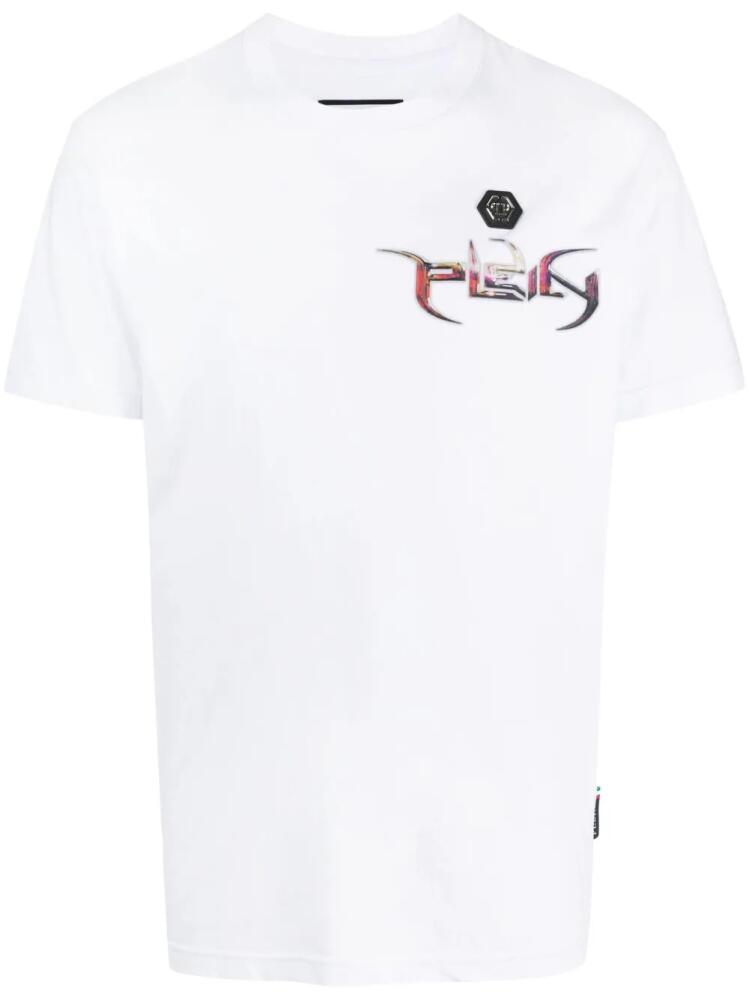 Philipp Plein logo-print cotton T-shirt - White Cover