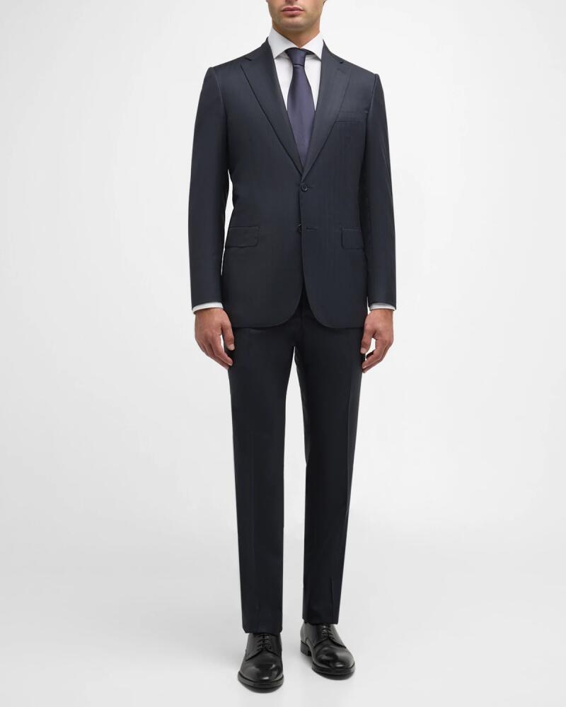 Brioni Men's Wool Pinstripe Suit Cover