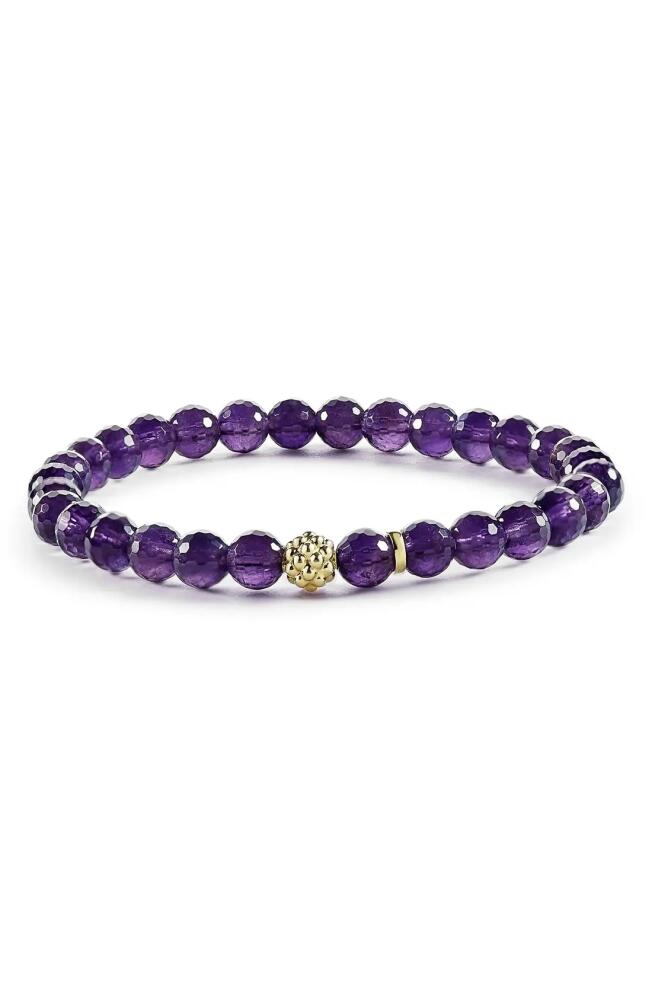 LAGOS Caviar Icon Semiprecious Stone Bracelet in Amethyst/Gold Cover