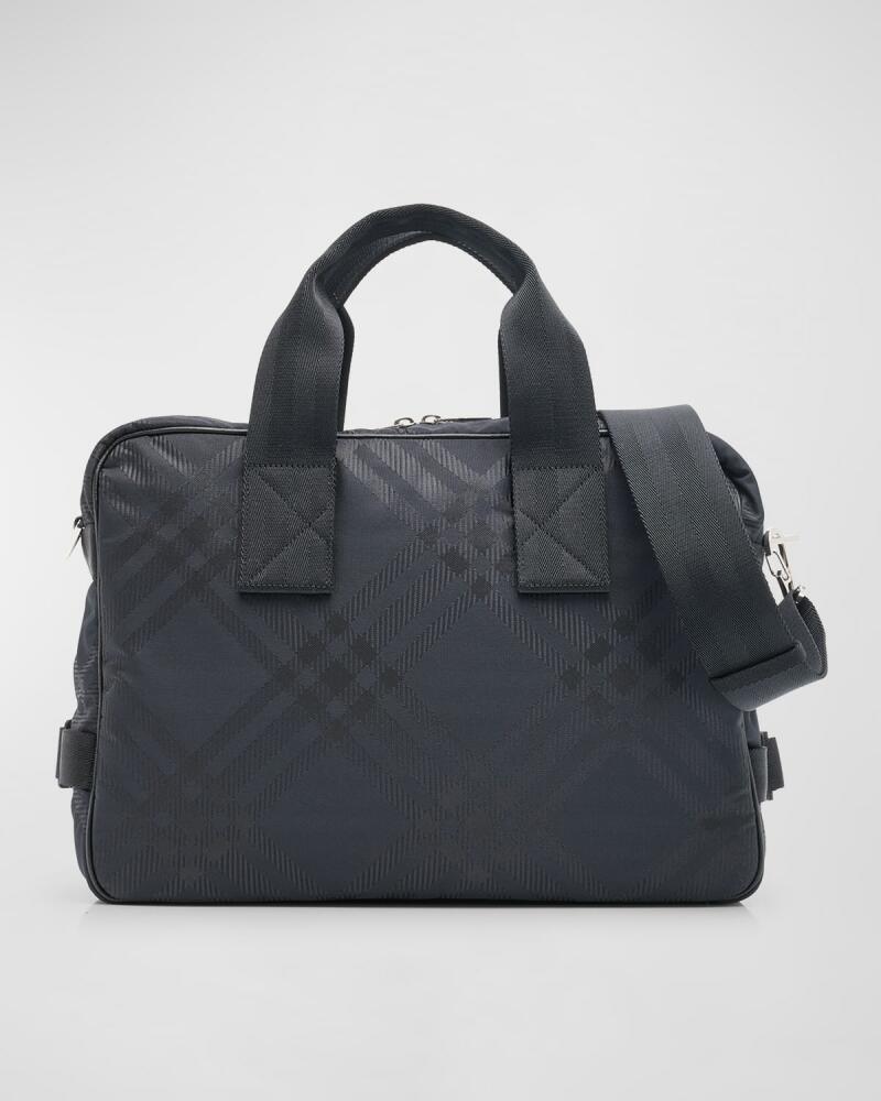 Burberry Men's Check Jacquard Briefcase Cover