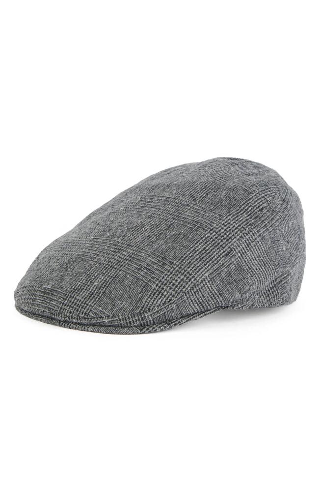 Barbour Cheviot Check Driving Cap in Charcoal Check Cover