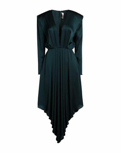 Alexandre Vauthier Woman Midi dress Deep jade Acetate, Silk Cover