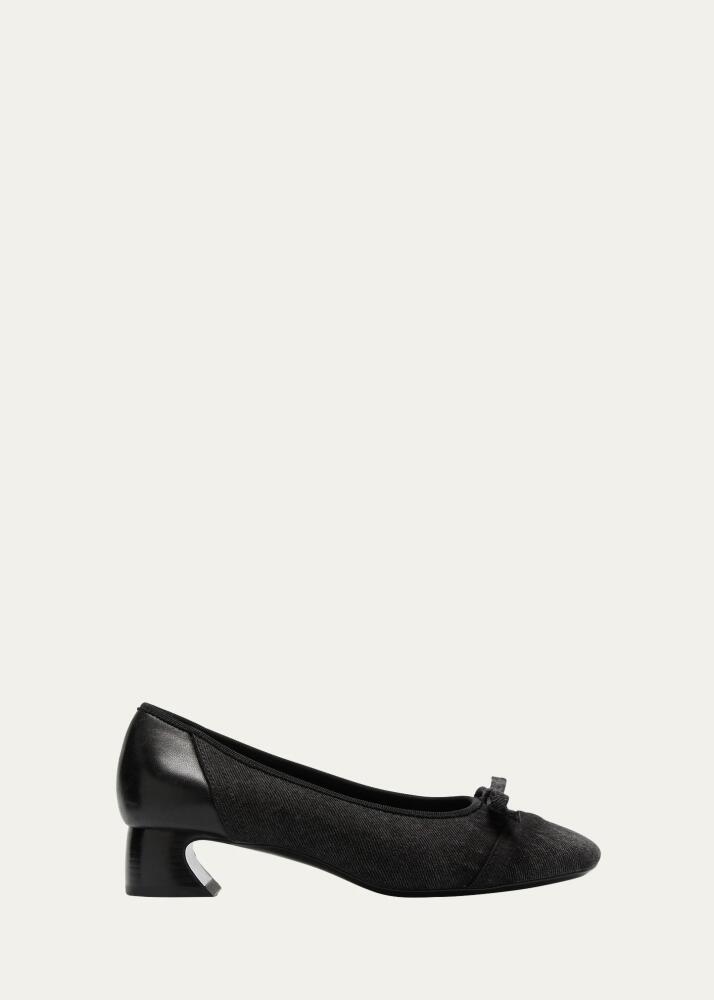 3.1 Phillip Lim Denim Bow Ballerina Pumps Cover