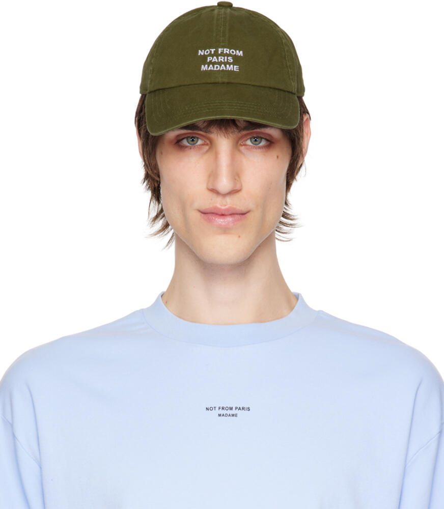 Drôle De Monsieur Khaki 'La Casquette Slogan' Cap Cover