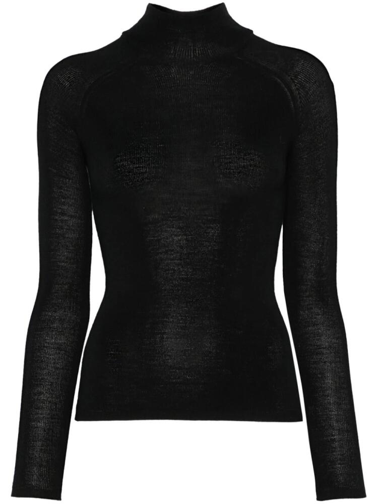 Majestic Filatures fine-ribbed sweater - Black Cover