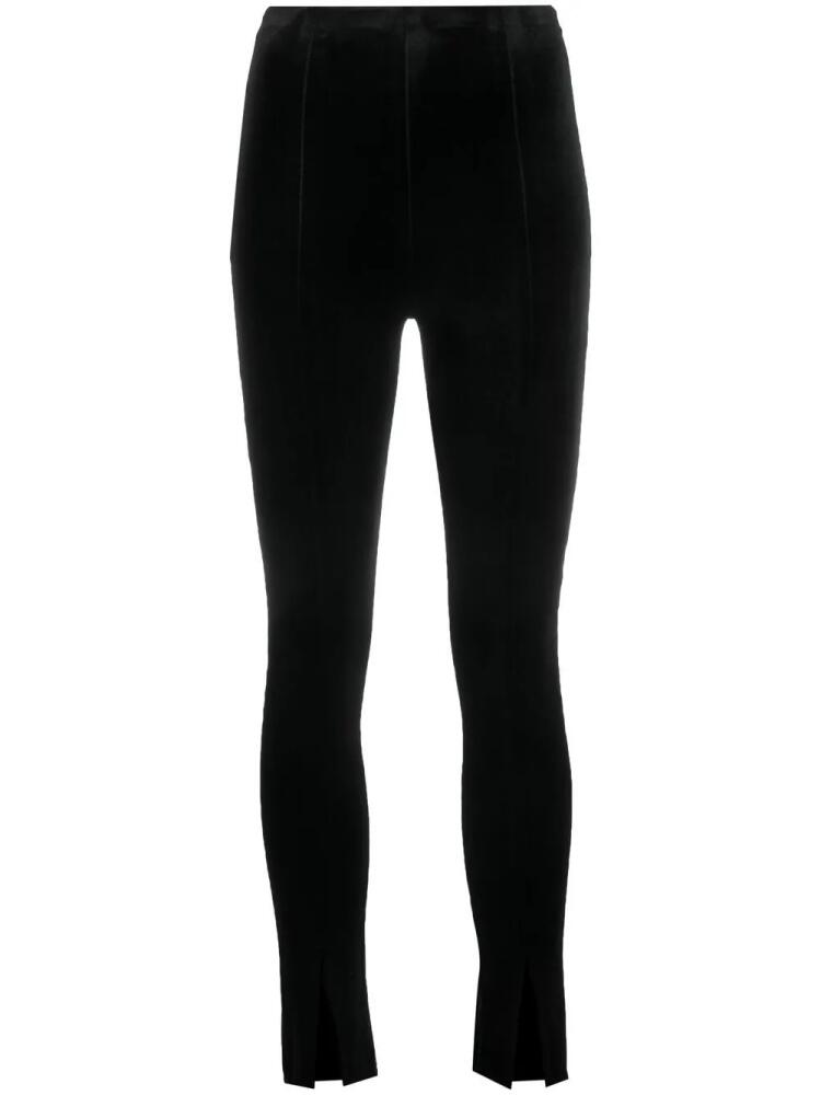 Alchemy x Lia Aram hem-split velvet trousers - Black Cover