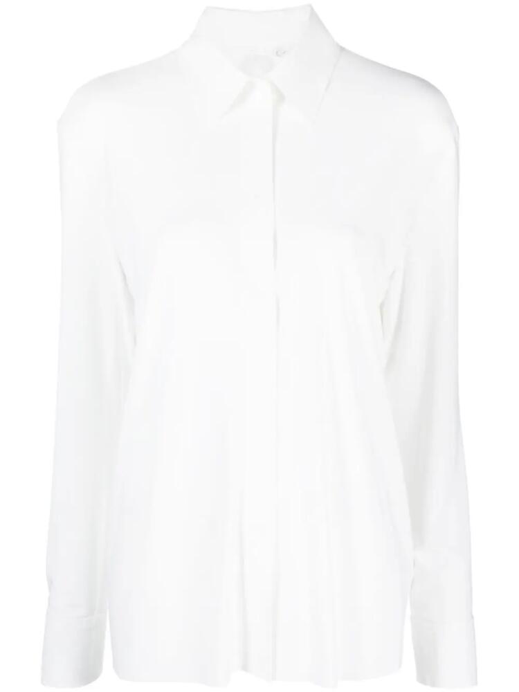 Norma Kamali pointed-collar slit-sleeves shirt - White Cover