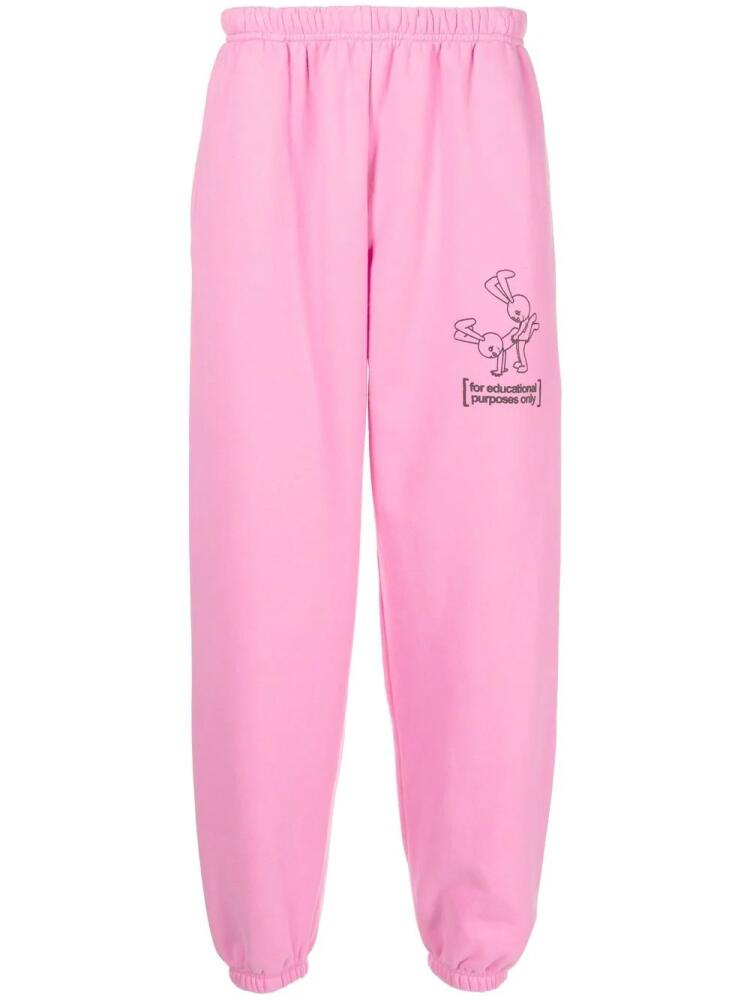 Natasha Zinko Educational Purposes Only track pants - Pink Cover