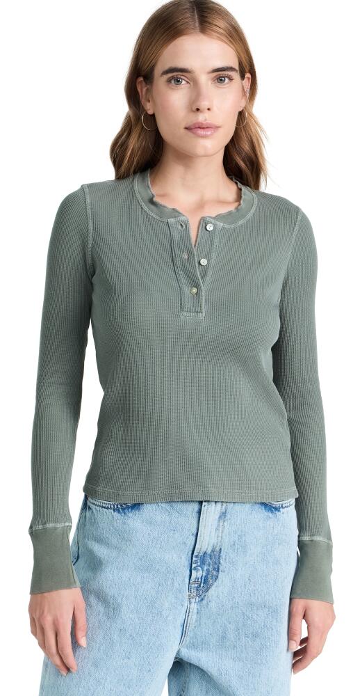 AMO Thermal Henley Tee Tea Leaf Cover