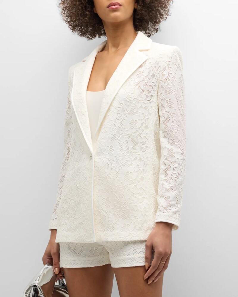 Alice + Olivia Judith Sheer Lace Blazer Cover