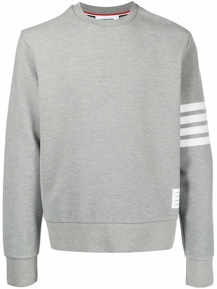 Thom Browne 4-Bar stripe sleeve sweatshirt - Grey Cover