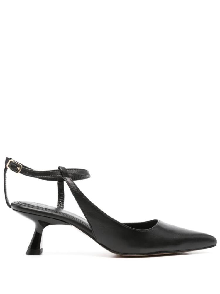 Souliers Martinez Camelia 50mm leather pumps - Black Cover