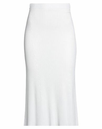 Ermanno Firenze Woman Midi skirt White Viscose, Polyamide Cover