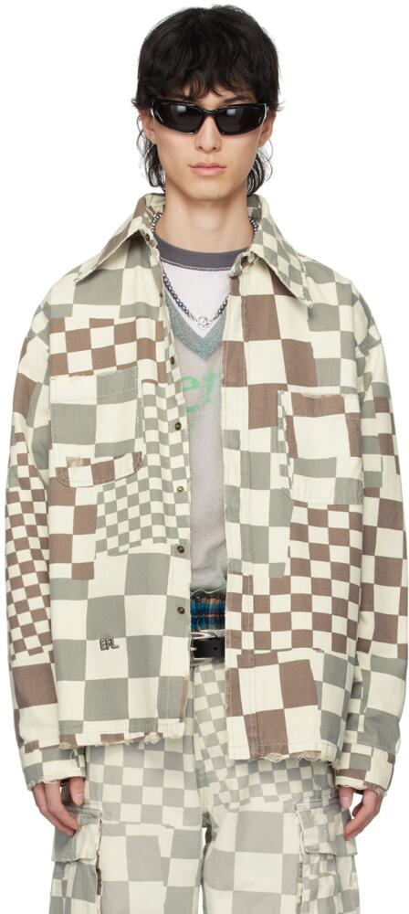 ERL Gray Check Jacket Cover