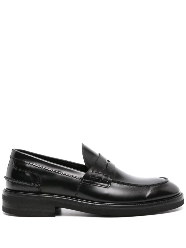 D4.0 penny slot-detailed leather loafers - Black Cover