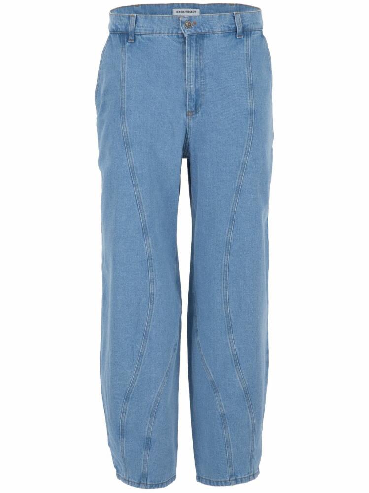 Henrik Vibskov Engineered D straight trousers - Blue Cover