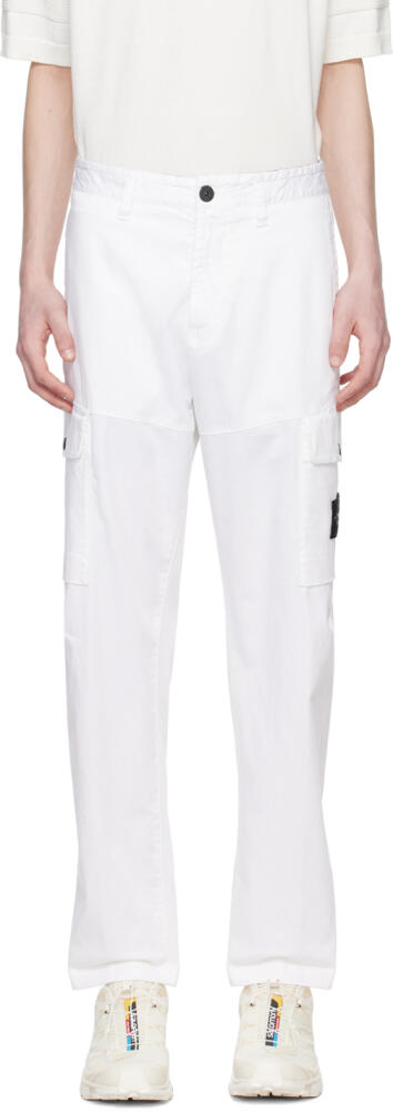 Stone Island White Patch Cargo Pants Cover