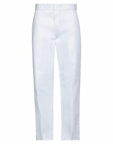 Dickies Man Pants White Polyester, Cotton Cover