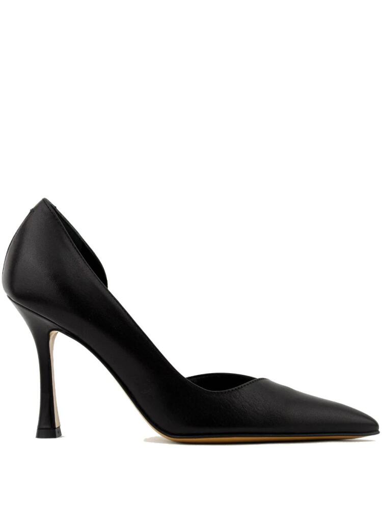 Paul Warmer 90mm D'orsay leather pumps - Black Cover