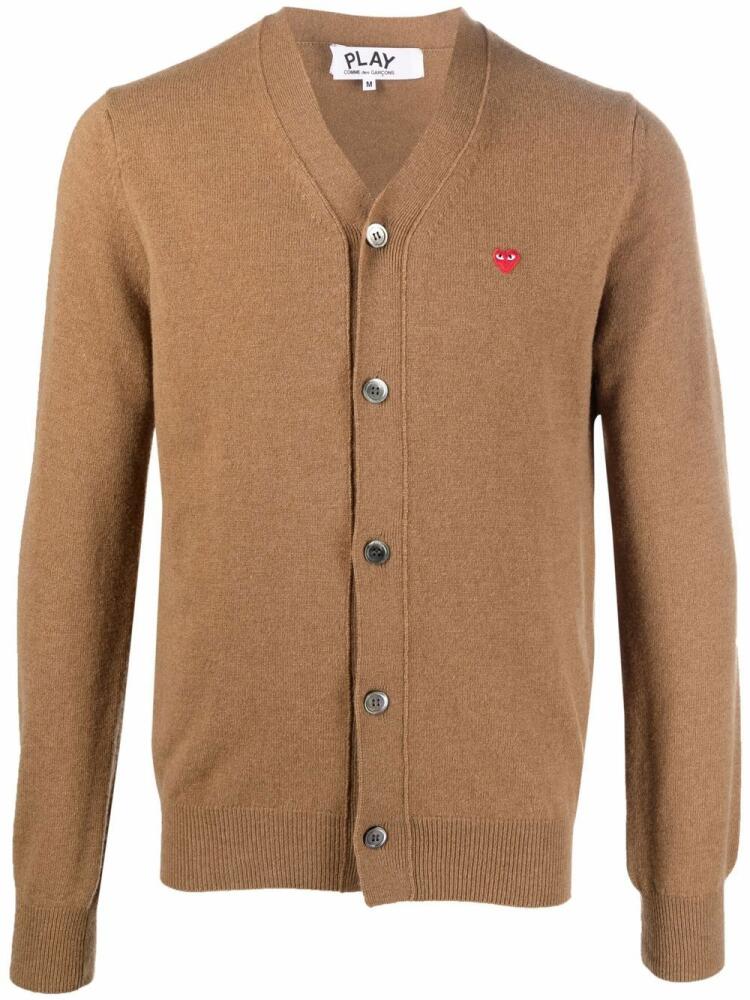 Comme Des Garçons Play fine-knit wool cardigan - Brown Cover