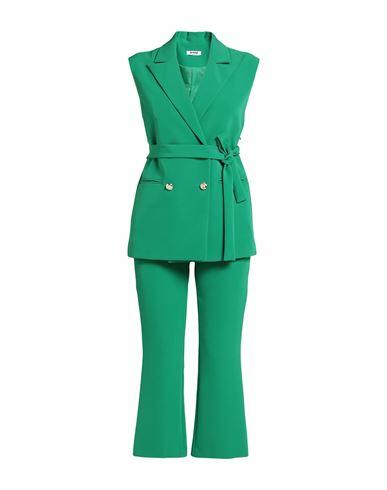 Brand Milano Woman Suit Green Polyester, Elastane Cover