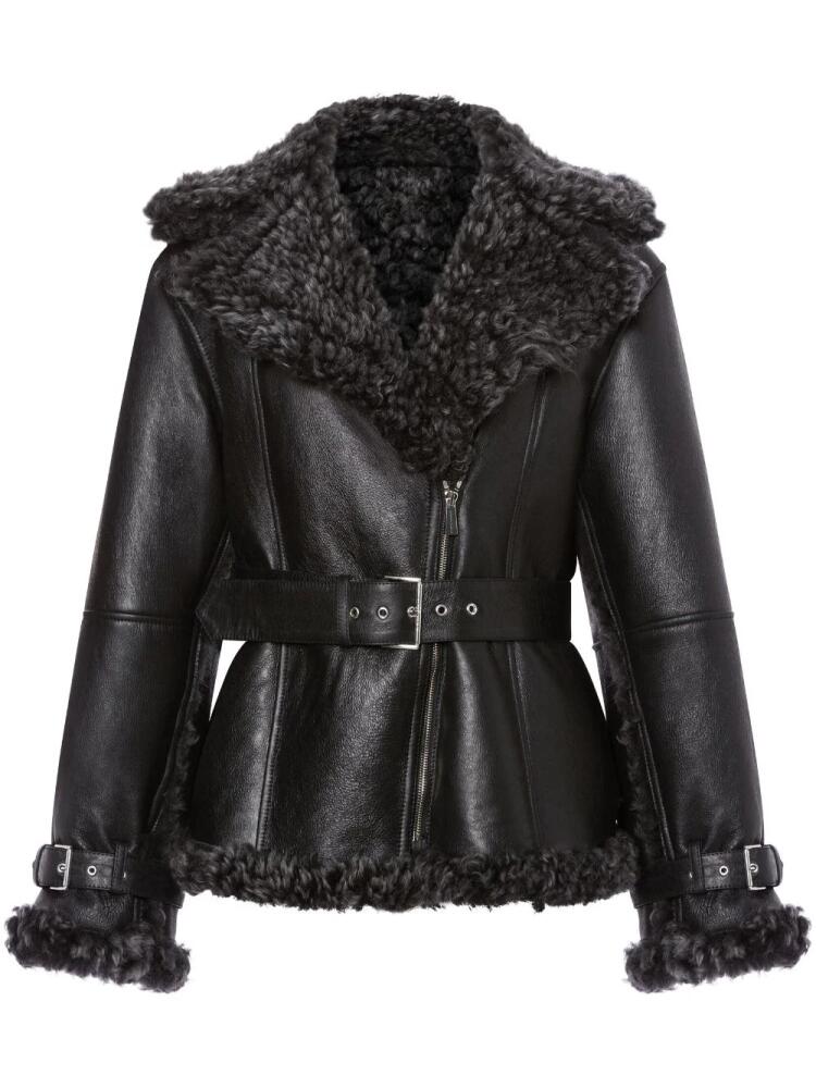 Alberta Ferretti reversible sheepskin coat - Black Cover