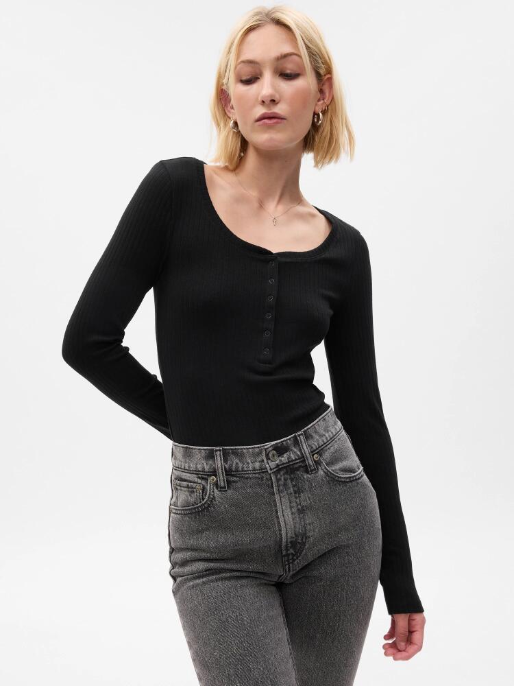 Gap Modern Rib Henley Bodysuit Cover