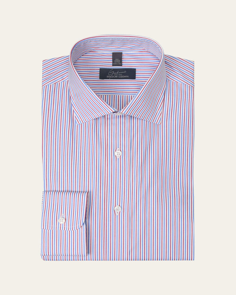 Bergdorf Goodman Men's Cotton Multi-Stripe Dress Shirt Cover