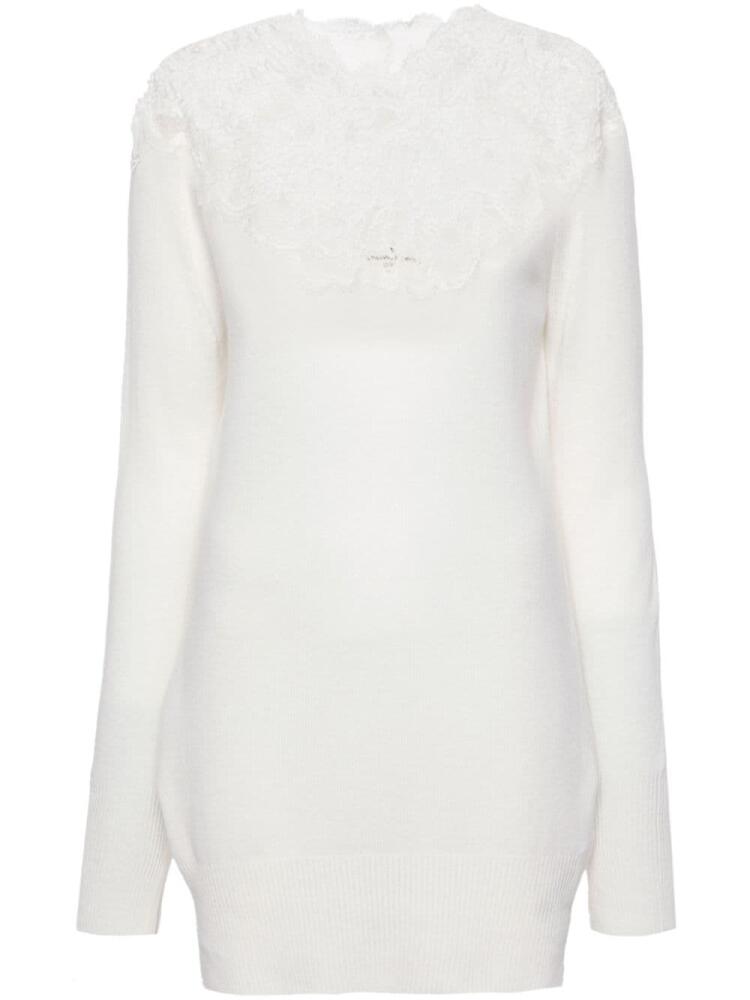 Ermanno Scervino lace-detailed jumper - White Cover