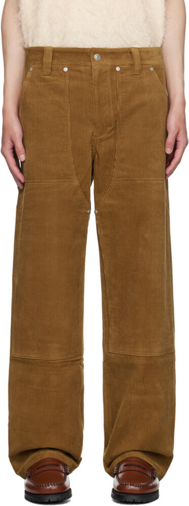 AFTER PRAY Brown Patch Trousers Cover