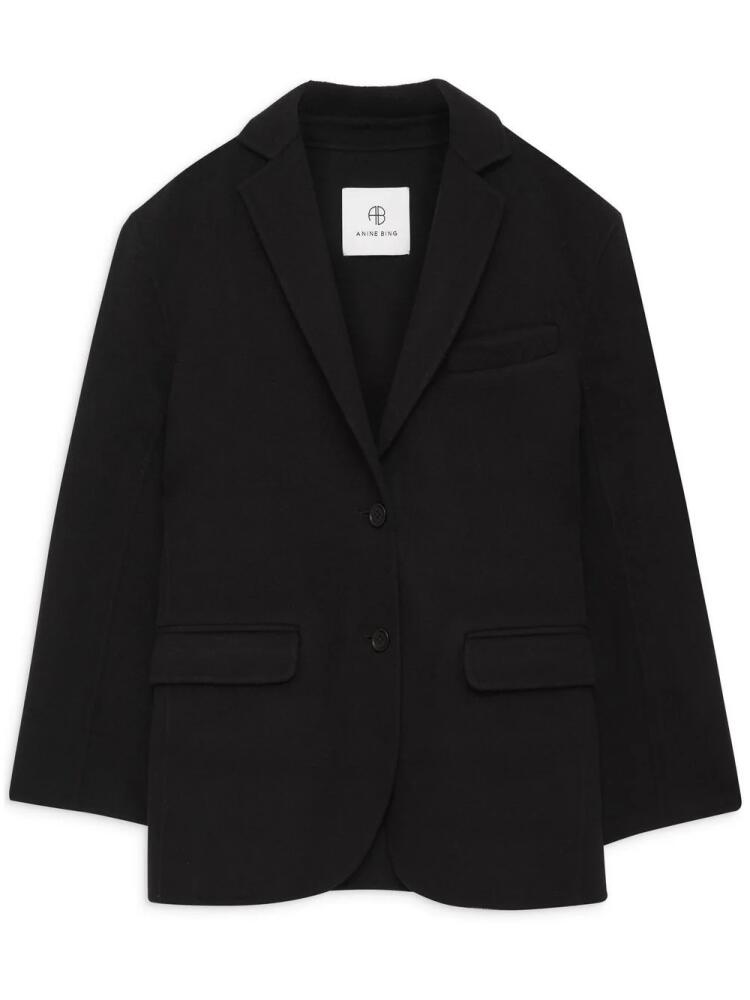 ANINE BING Quinn single-breasted blazer - Black Cover