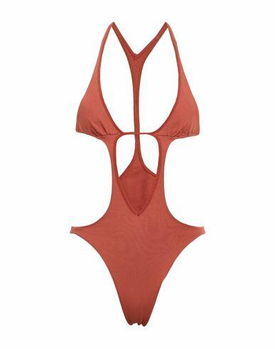 Rick Owens Woman One-piece swimsuit Rust Cotton Cover