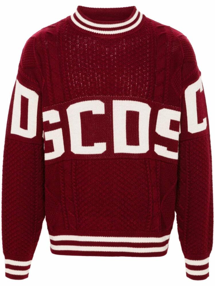 GCDS Band-logo sweater - Red Cover