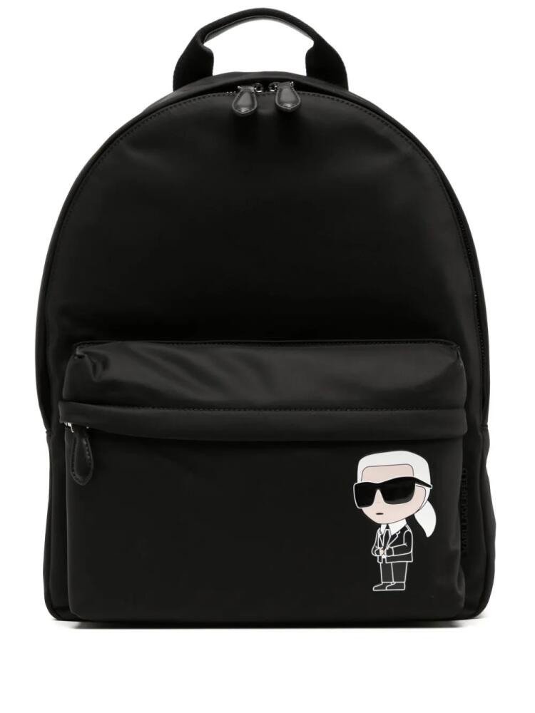 Karl Lagerfeld K/Ikonik 2.0 zip-up backpack - Black Cover