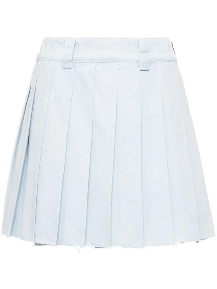 Miu Miu pleated denim mini skirt - Blue Cover