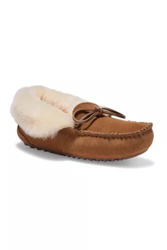 Eddie Bauer Women's Firelight Shearling Foldover Moc Slipper Cover