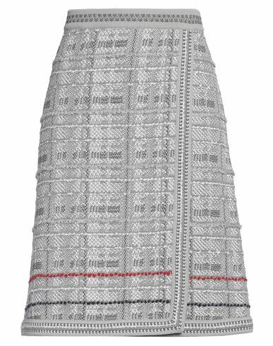 Thom Browne Woman Midi skirt Grey Cotton, Viscose, Polyamide, Polyester Cover